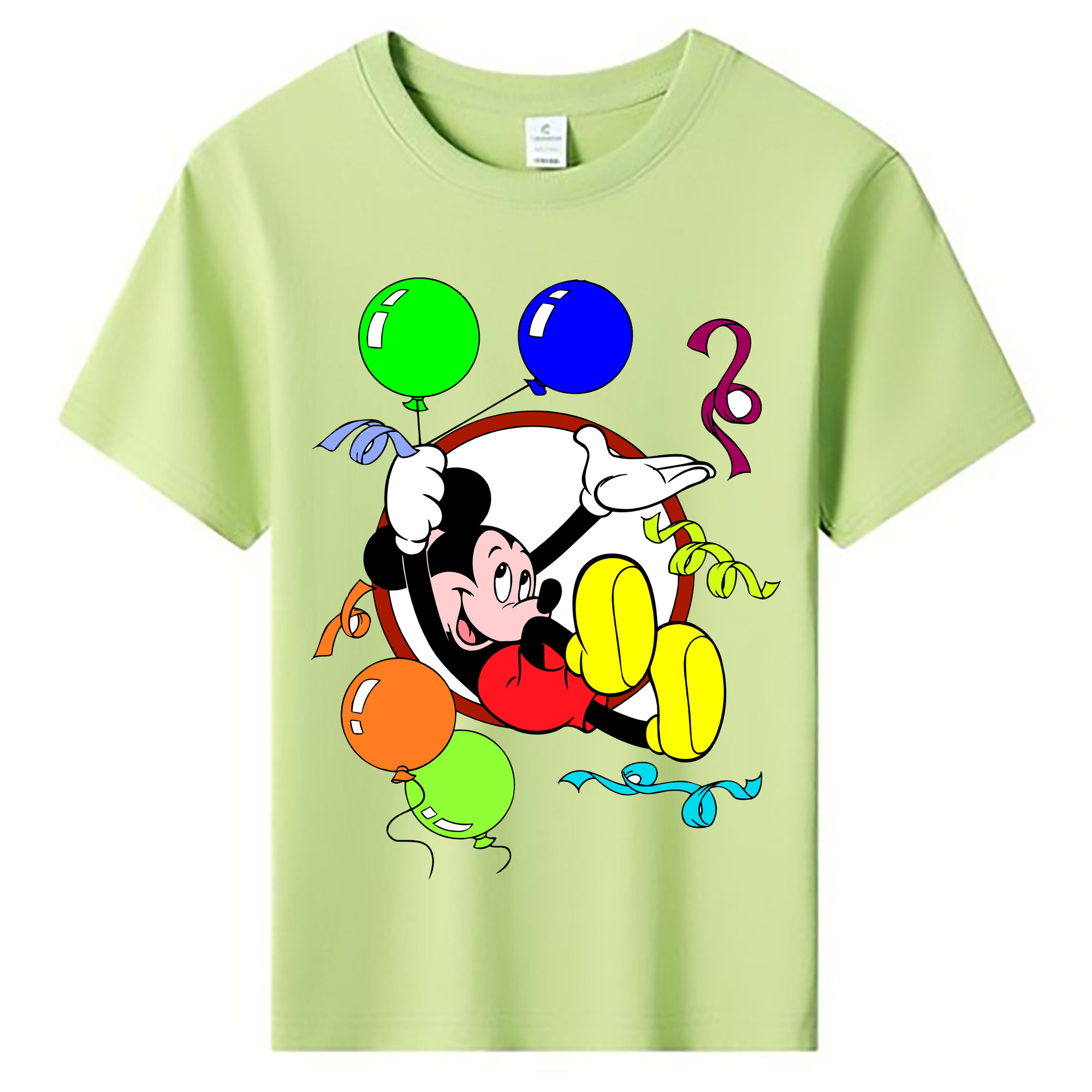 ミッキーマウス Mickey Mouse 綿100％キッズTシャツ（フロントプリント）